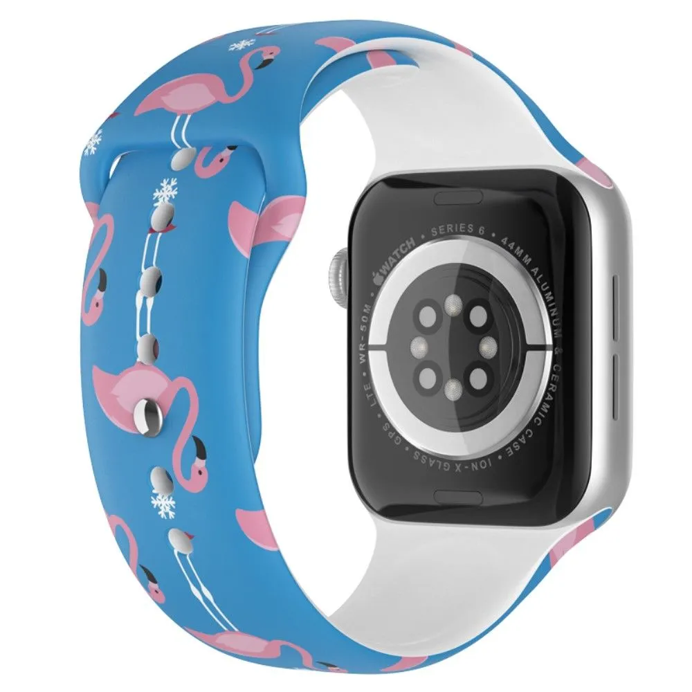 Apple Watch (41mm) christmas pattern silicone watch strap - Bird / Size: L