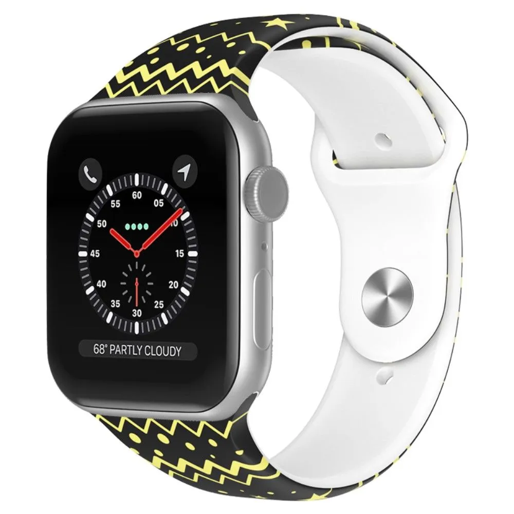 Apple Watch (41mm) christmas pattern silicone watch strap - Christmas Starry Sky / Size: L