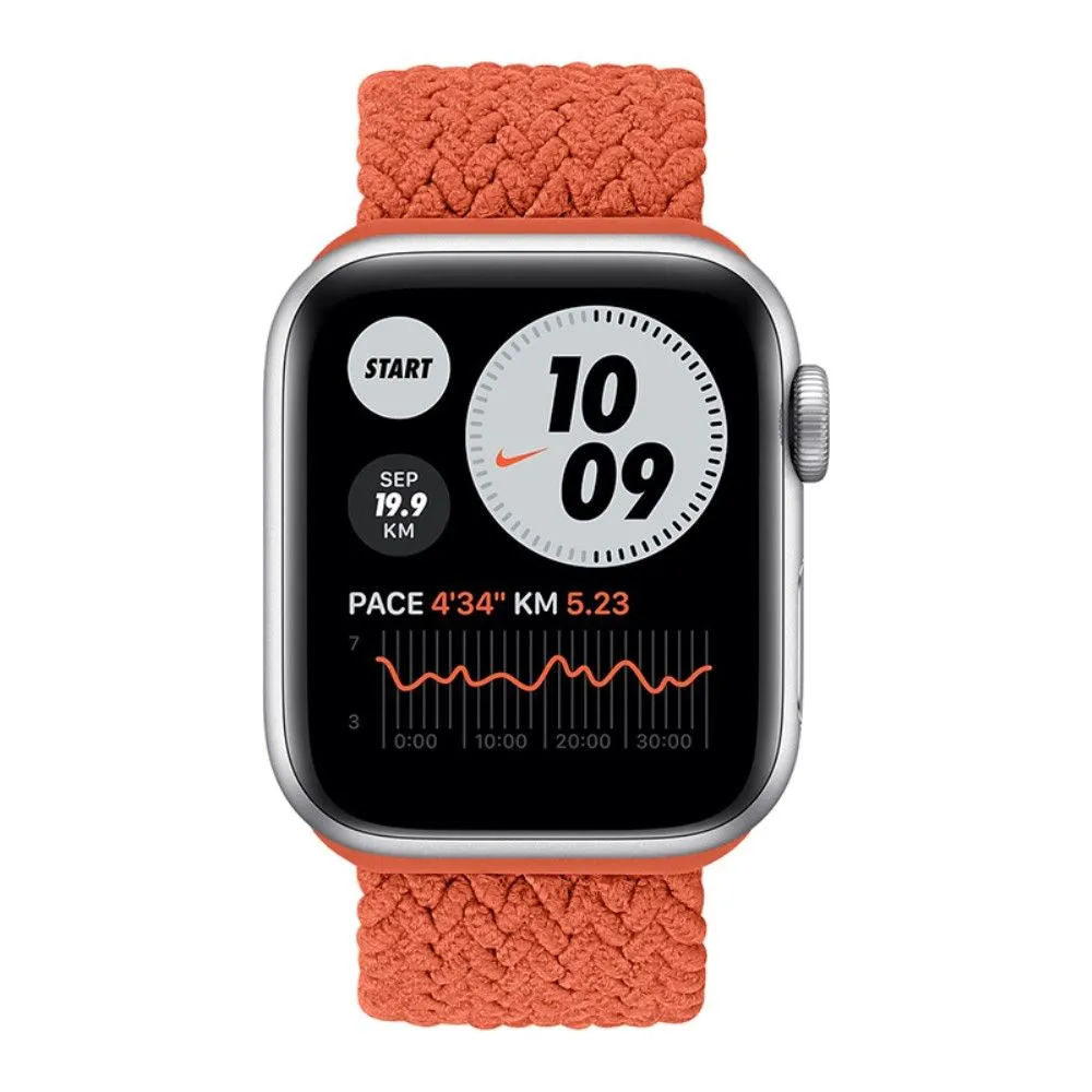 Apple Watch (41mm) elastic watch strap - Orange Red / Size: L