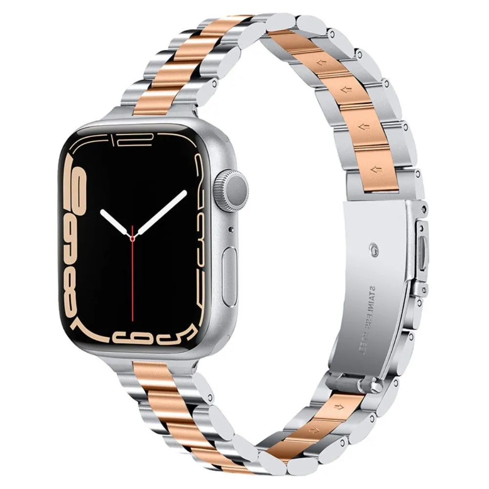 Apple Watch (41mm) fashionable stainless steel watch strap - Rose Gold Splicing