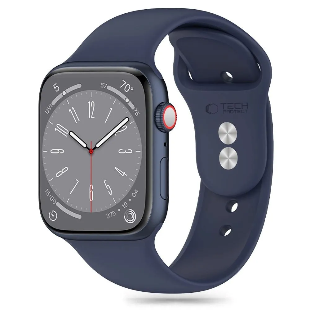 Apple Watch (42/44/SE/45/46/49mm) Tech-Protect Silikone Urrem - Midnight Blue