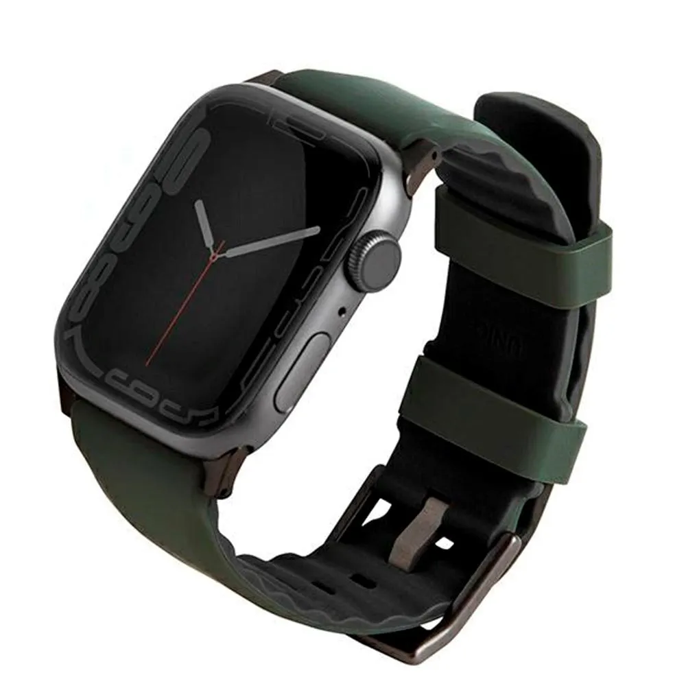 Apple Watch (42/44/SE/45/46/49mm) UNIQ Linus Silikone Urrem - Grøn