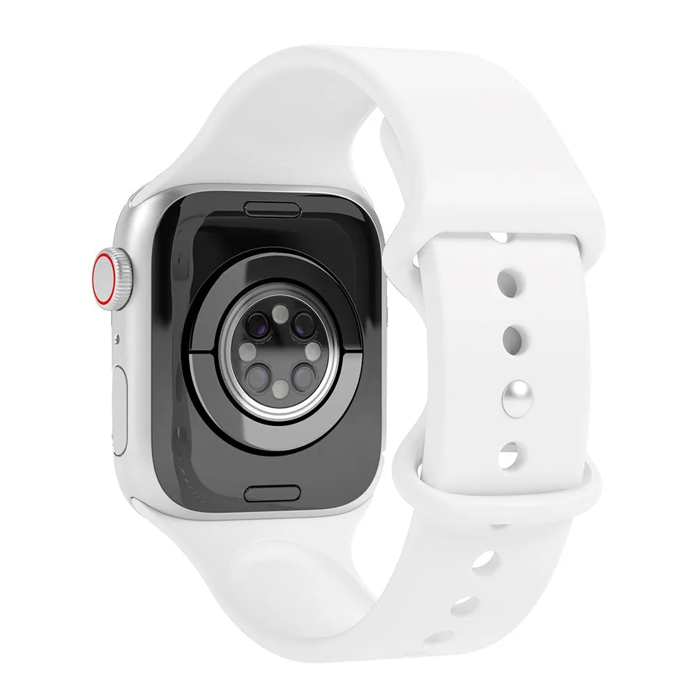 Apple Watch (42/44/SE/45/46/49mm) Vonmählen Loop Silikone Rem - Hvid