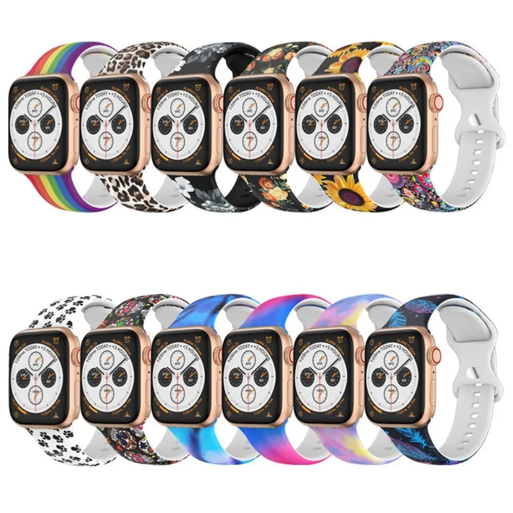 Apple Watch (45mm) design style silicone watch strap - Aurora