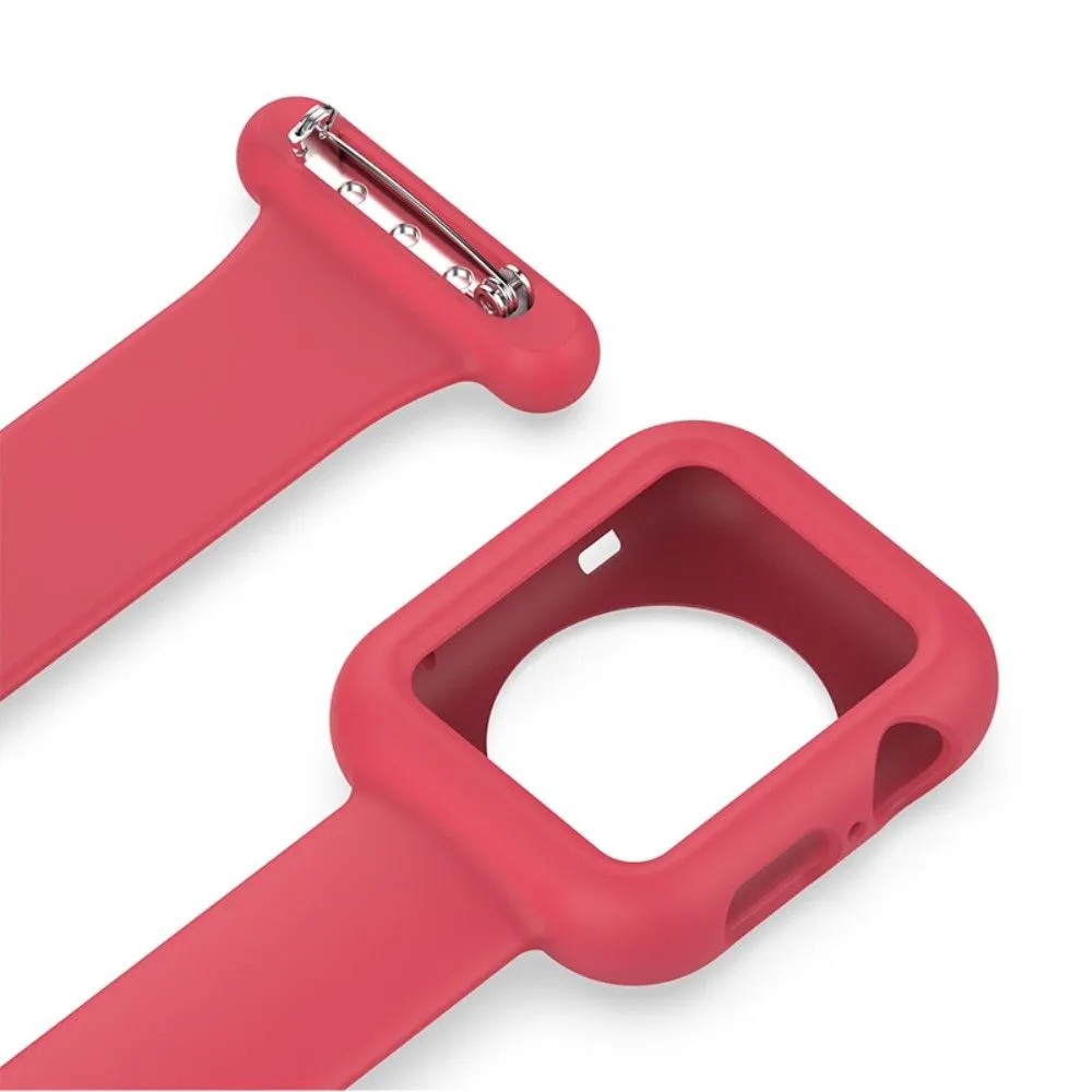 Apple Watch (45mm) doctor nurse silicone watch strap - Red