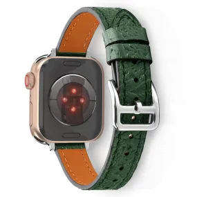 Apple Watch (45mm) genuine woven leather watch strap - Green