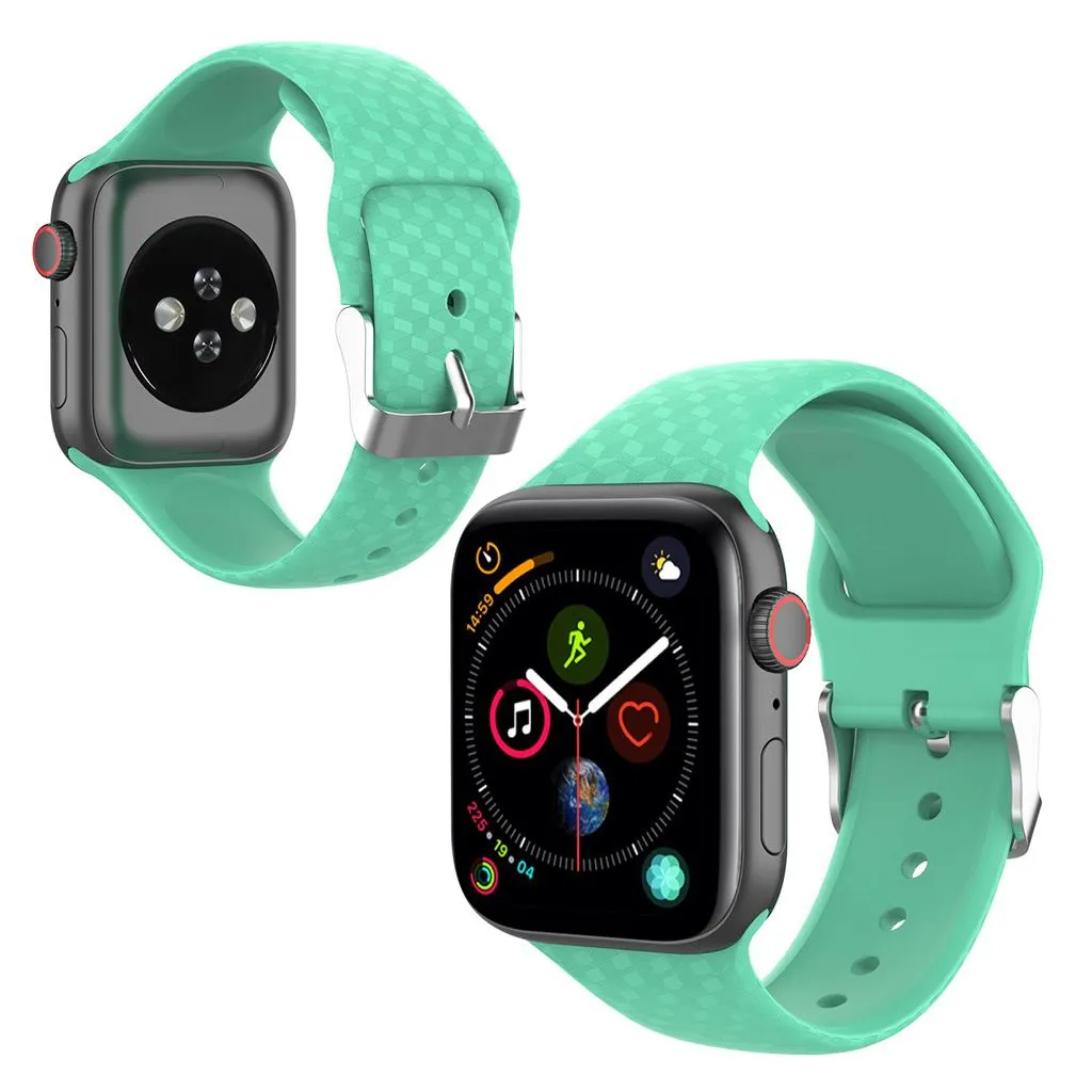 Apple Watch Series 5 44mm rhombus silicone watch band - Green