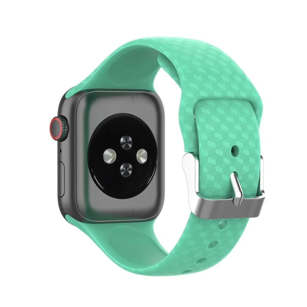 Apple Watch Series 5 44mm rhombus silicone watch band - Green