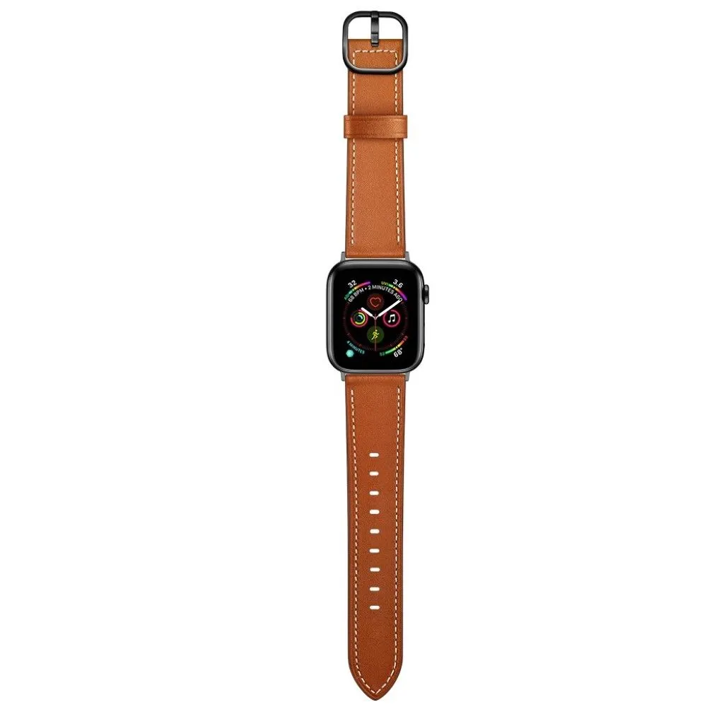 Apple Watch Series 6 / 5 40mm genuine leather watch band - Light Brown