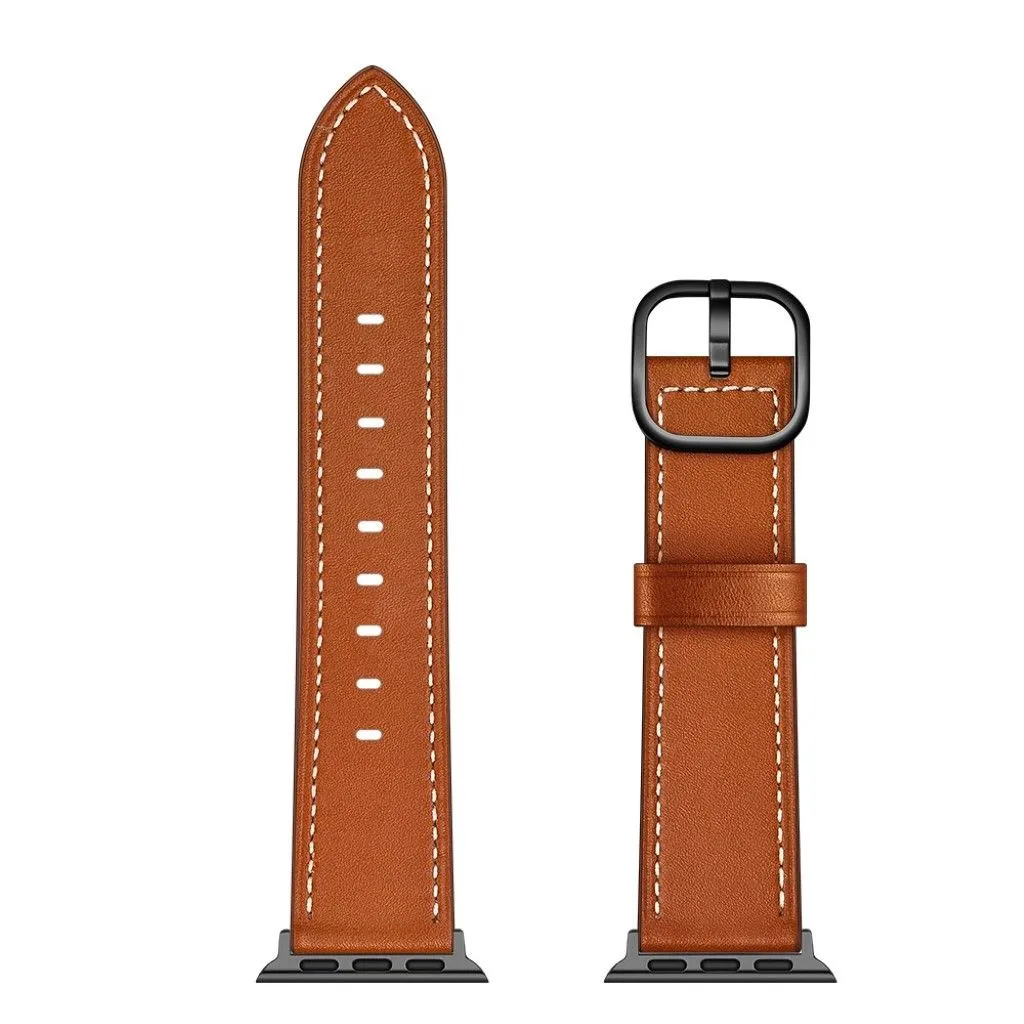 Apple Watch Series 6 / 5 40mm genuine leather watch band - Light Brown