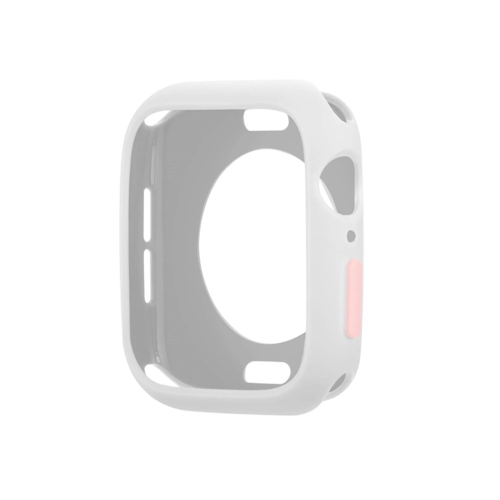 Apple Watch Series 6 / 5 44mm candy color silicone frame - White / Pink