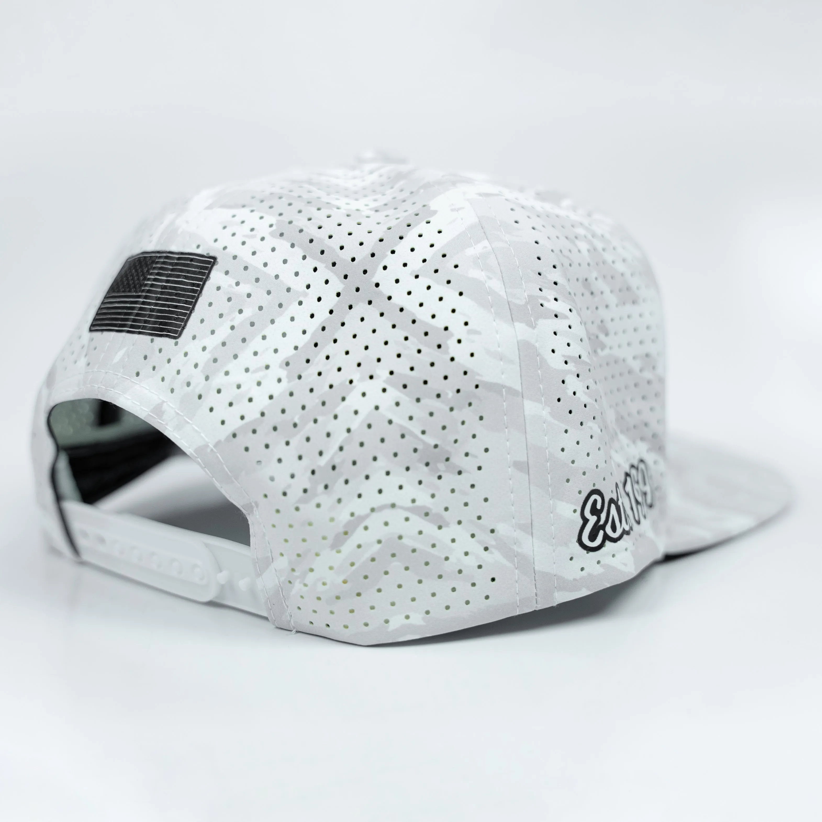 Artic Camo Snapback Hat w/ TOMAR Leather Patch Logo