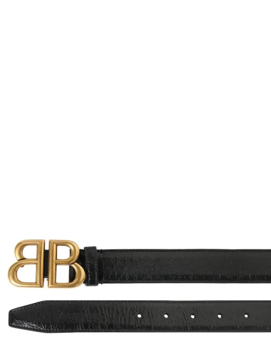 Balenciaga   30mm Monaco leather belt 