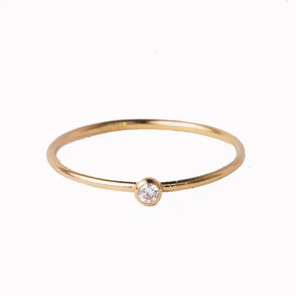 Bezel Ring - White