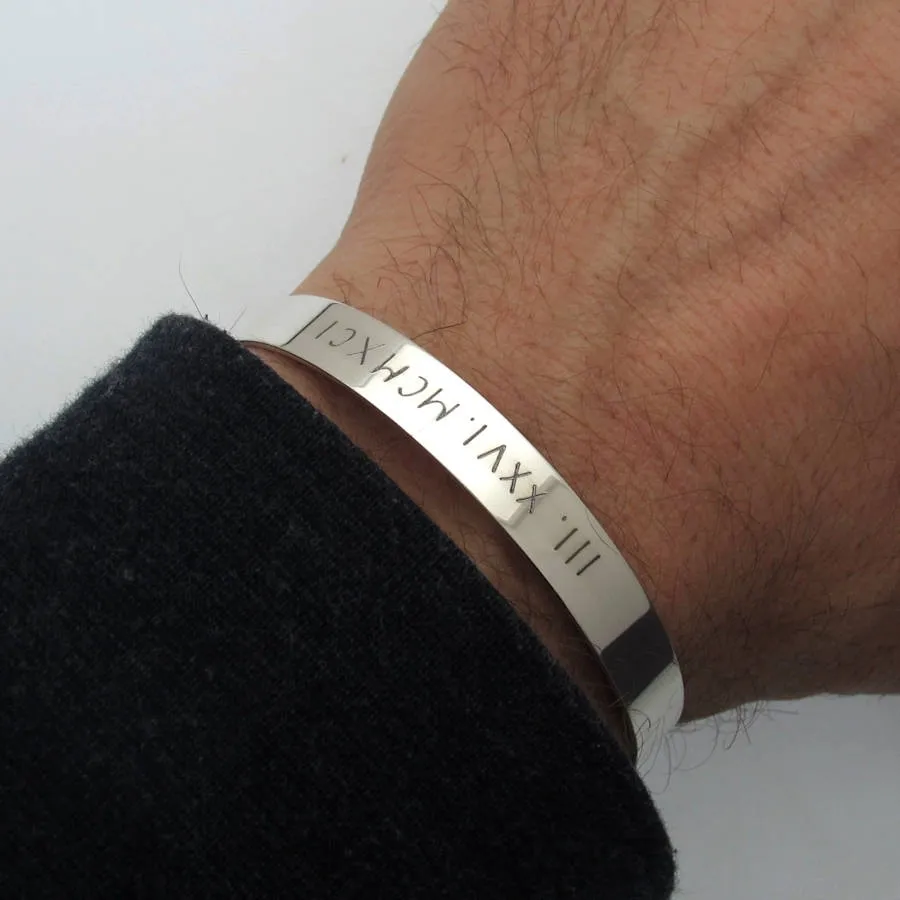 Birthday Gift for Dad - Engraved Bracelet