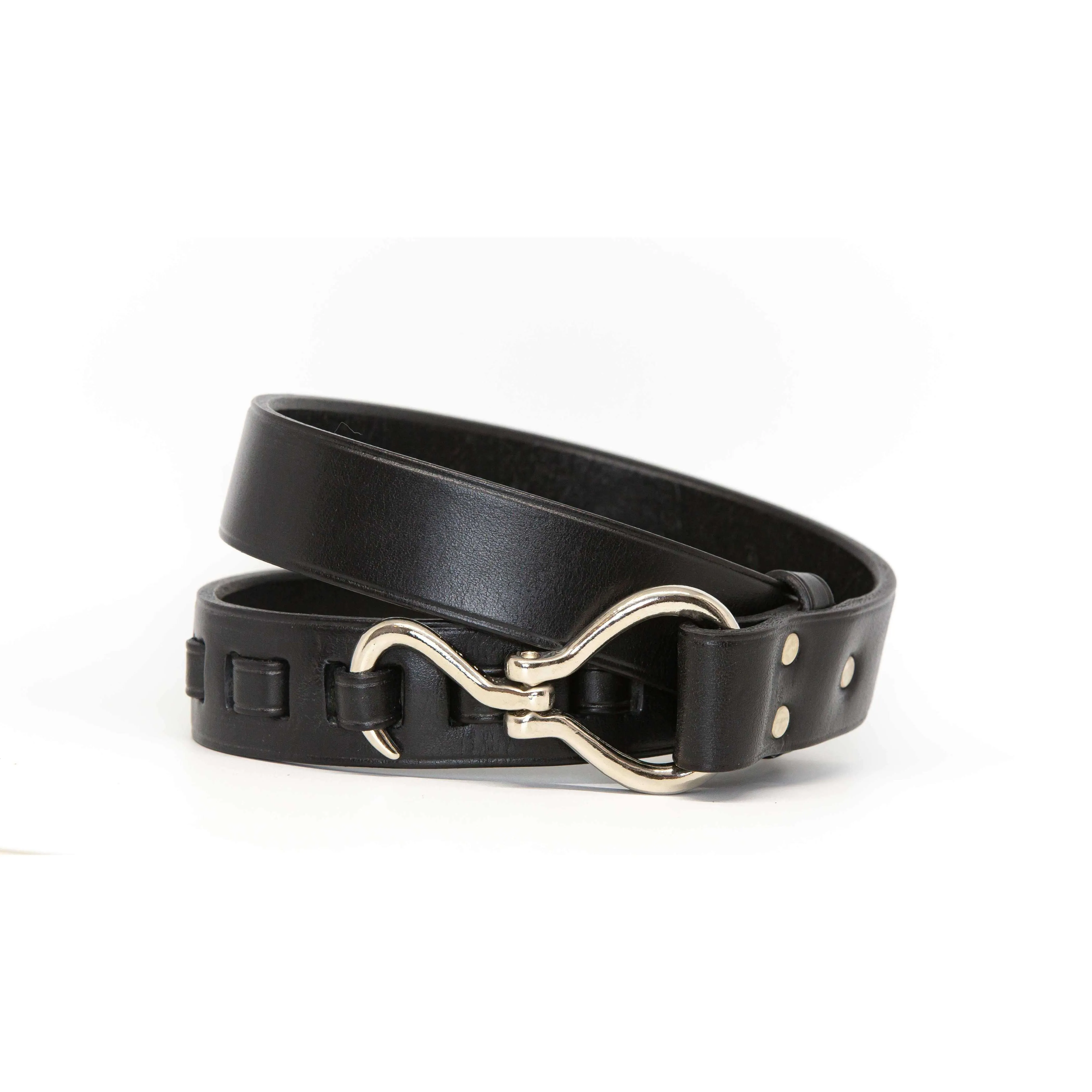 Black Hoof Pick Belt with Silver