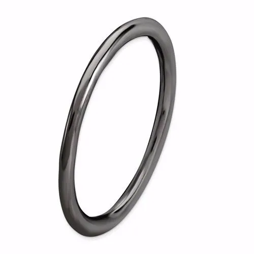 Black Ruthenium Plated Sterling Silver Stackable Expressions 1.5mm Ring