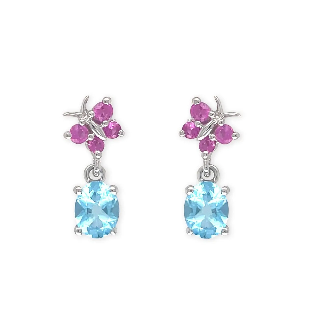 Blue Topaz Earrings