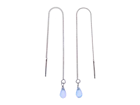 Blue Topaz Threader Earrings