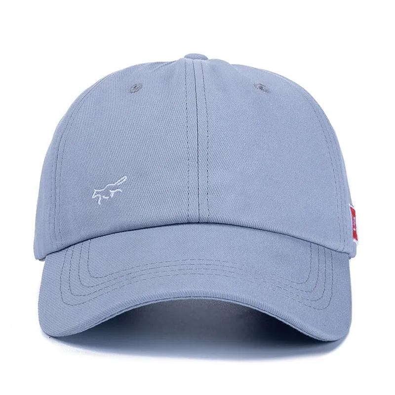 Brand Stylish Cotton Hats For Women Men Fashion Fox Embroidered Baseball Cap Adjustable Outdoor Streetwear Baseball Hat