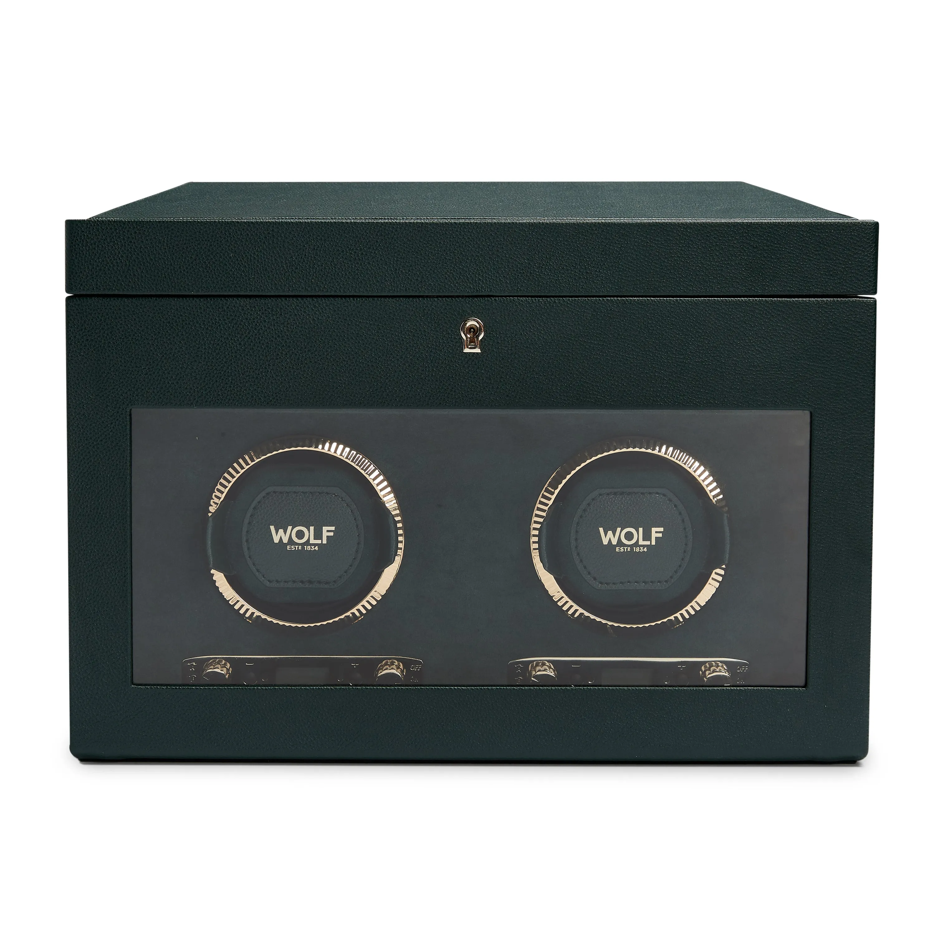 British Racing Double Watch Winder With Storage