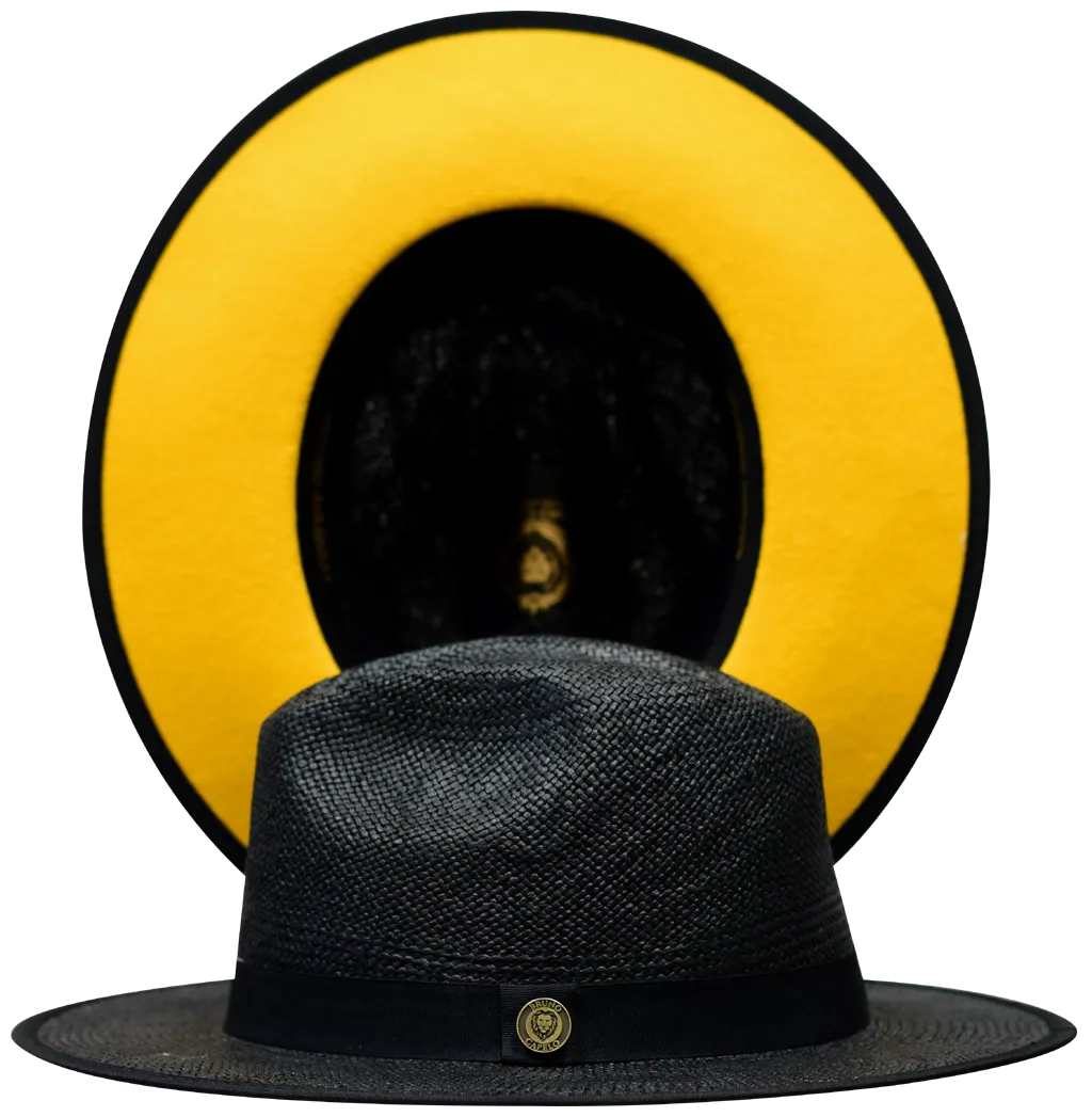 Bruno Capelo Kingdom 2 Tone Fedora Straw Hat