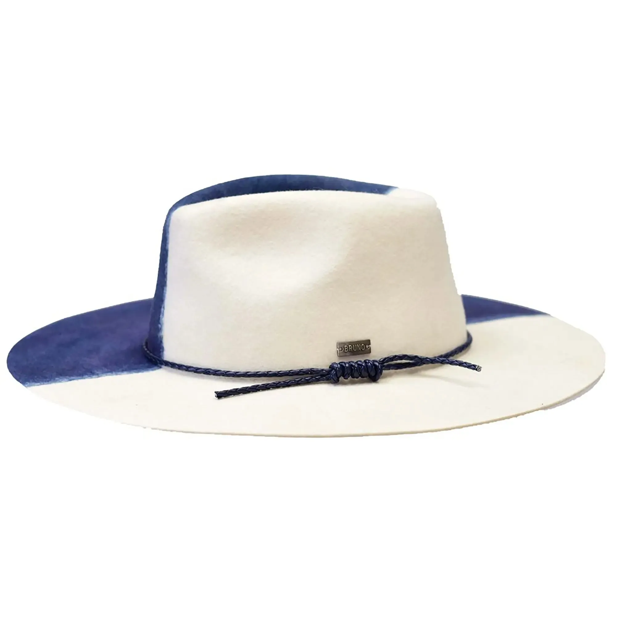 Bruno Capelo Yin Yang Flat Wide Brim Fedora Hat