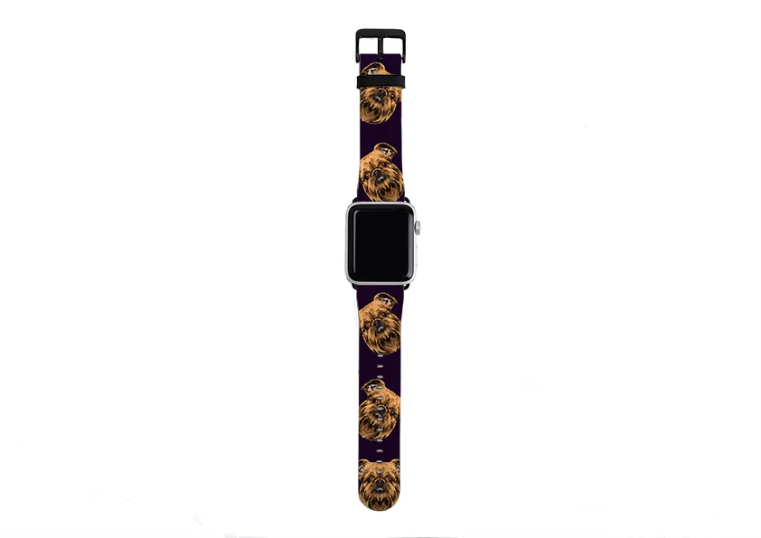 Brussels Griffon Purple Apple Watch Strap