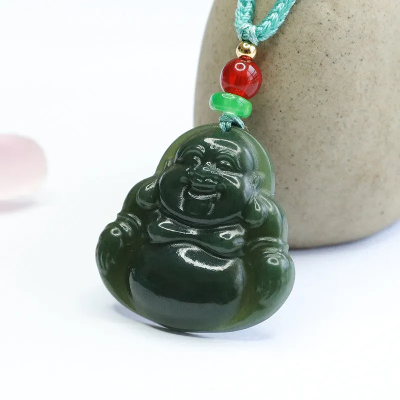 Buddha Pendant Jewelry Made of Genuine Hotan Jade