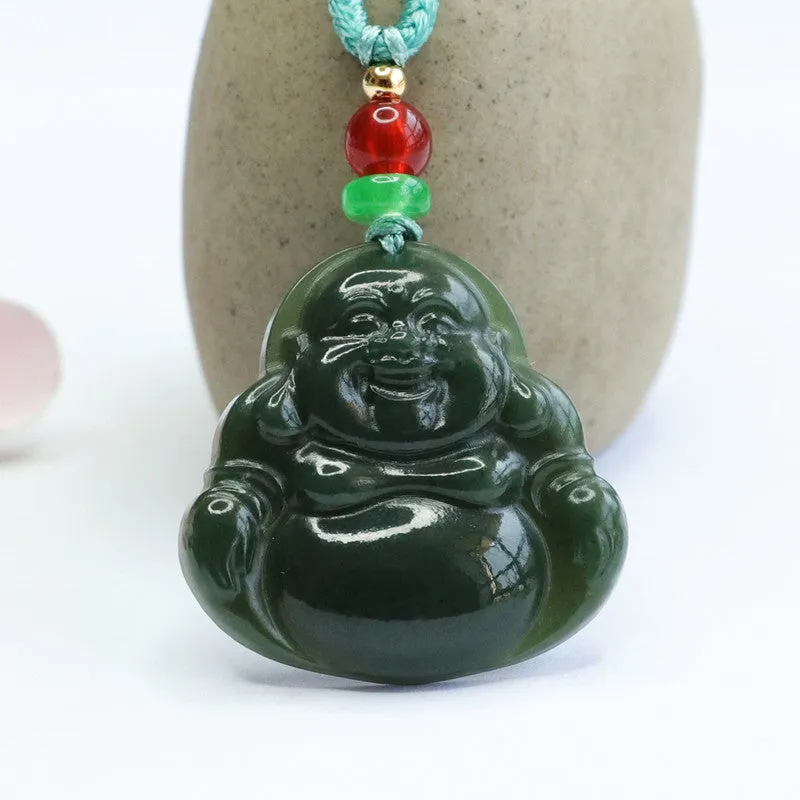 Buddha Pendant Jewelry Made of Genuine Hotan Jade