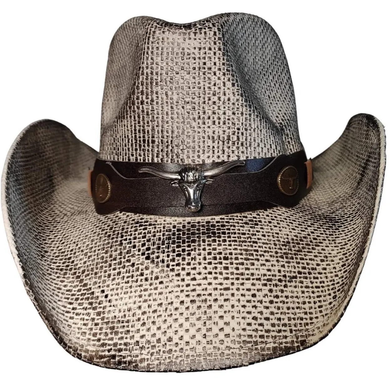 Bull Fake Snake Skin Cowboy Hat