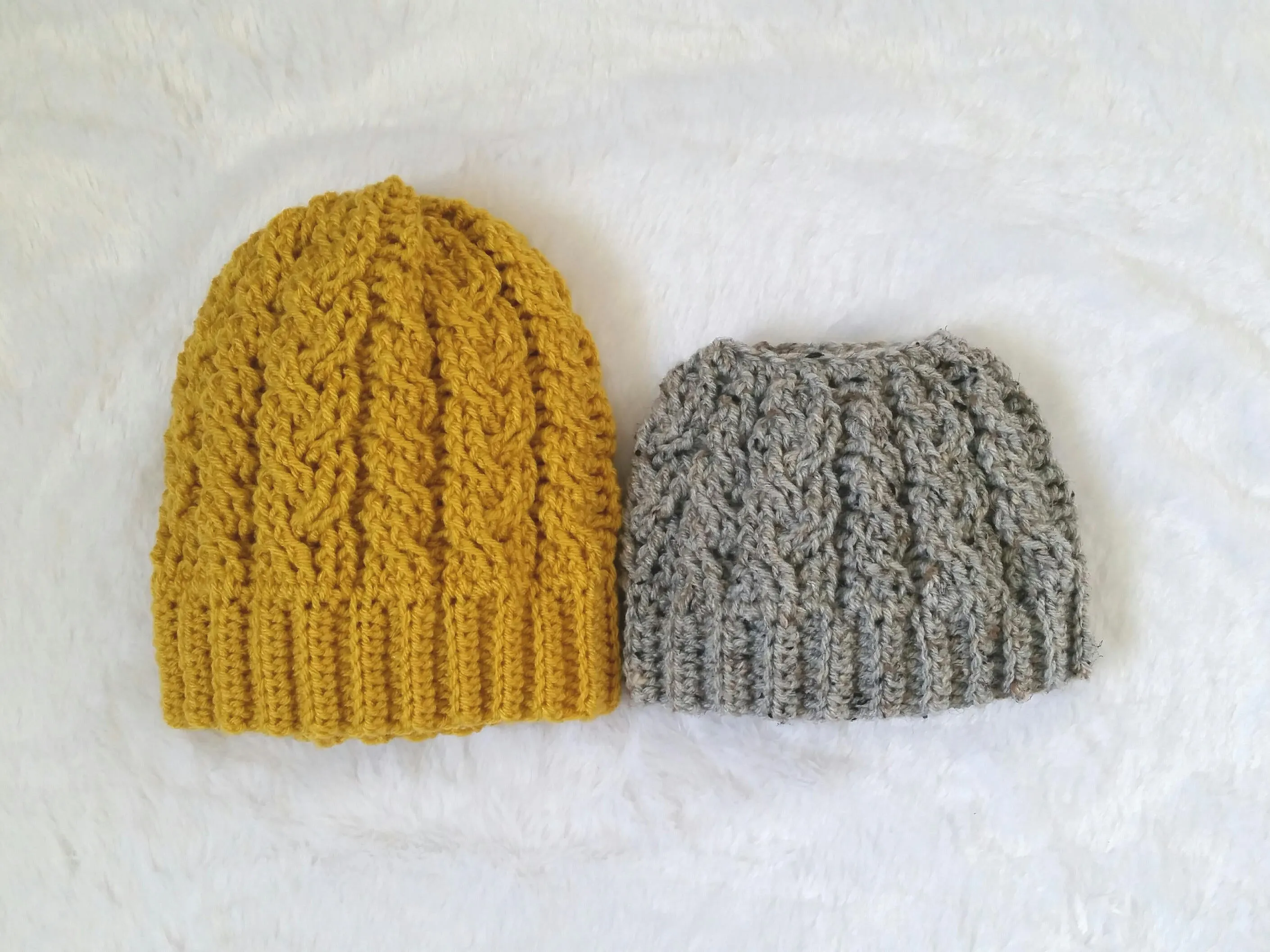 Cable Hat Crochet Pattern - PDF Download