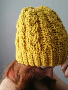 Cable Hat Crochet Pattern - PDF Download