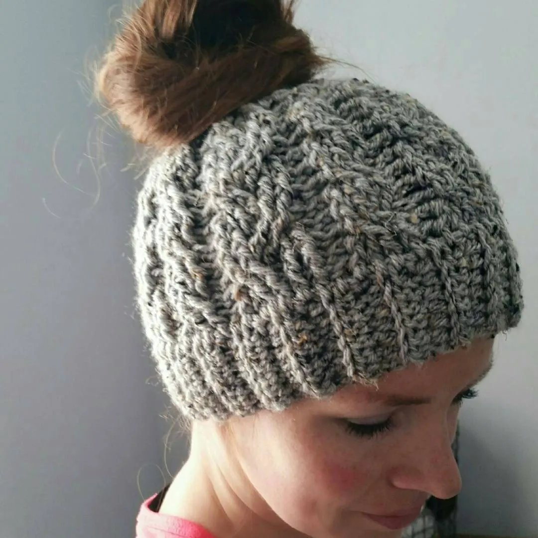 Cable Hat Crochet Pattern - PDF Download