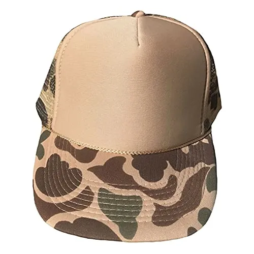 Camouflage Trucker & Baseball Hat/Cap W/ Poly Foam Front & Foam Backing - CPC