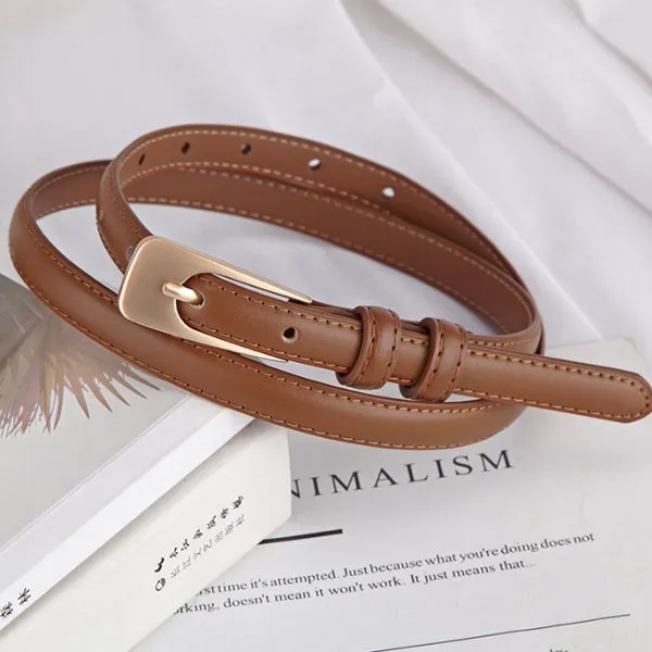 Caramel Women Genuine Leather Belt 焦糖色女士真皮皮带 KCBELT1038