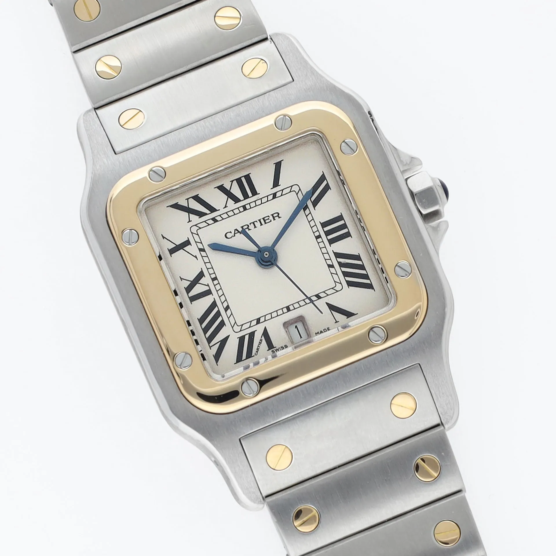 Cartier Santos Galbée 187901 steel and gold