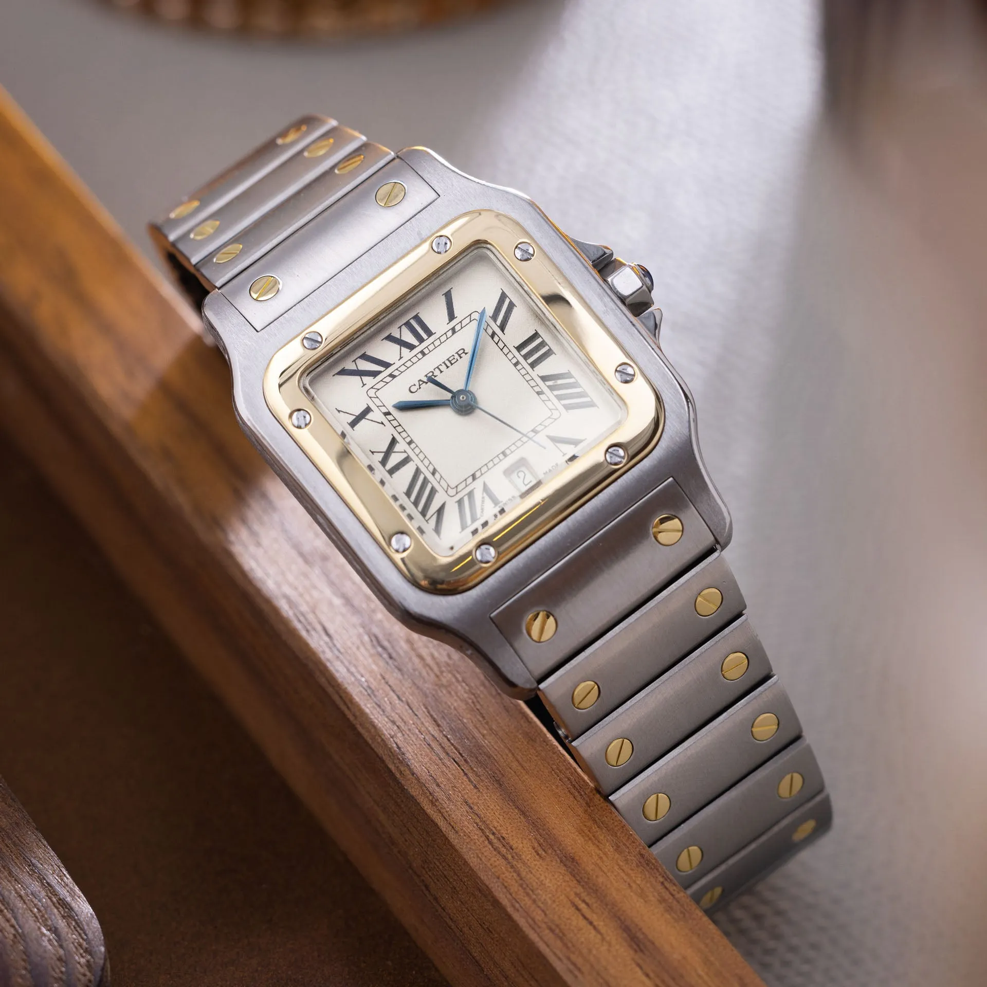 Cartier Santos Galbée 187901 steel and gold