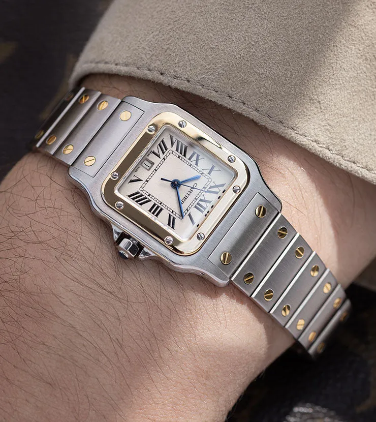 Cartier Santos Galbée 187901 steel and gold