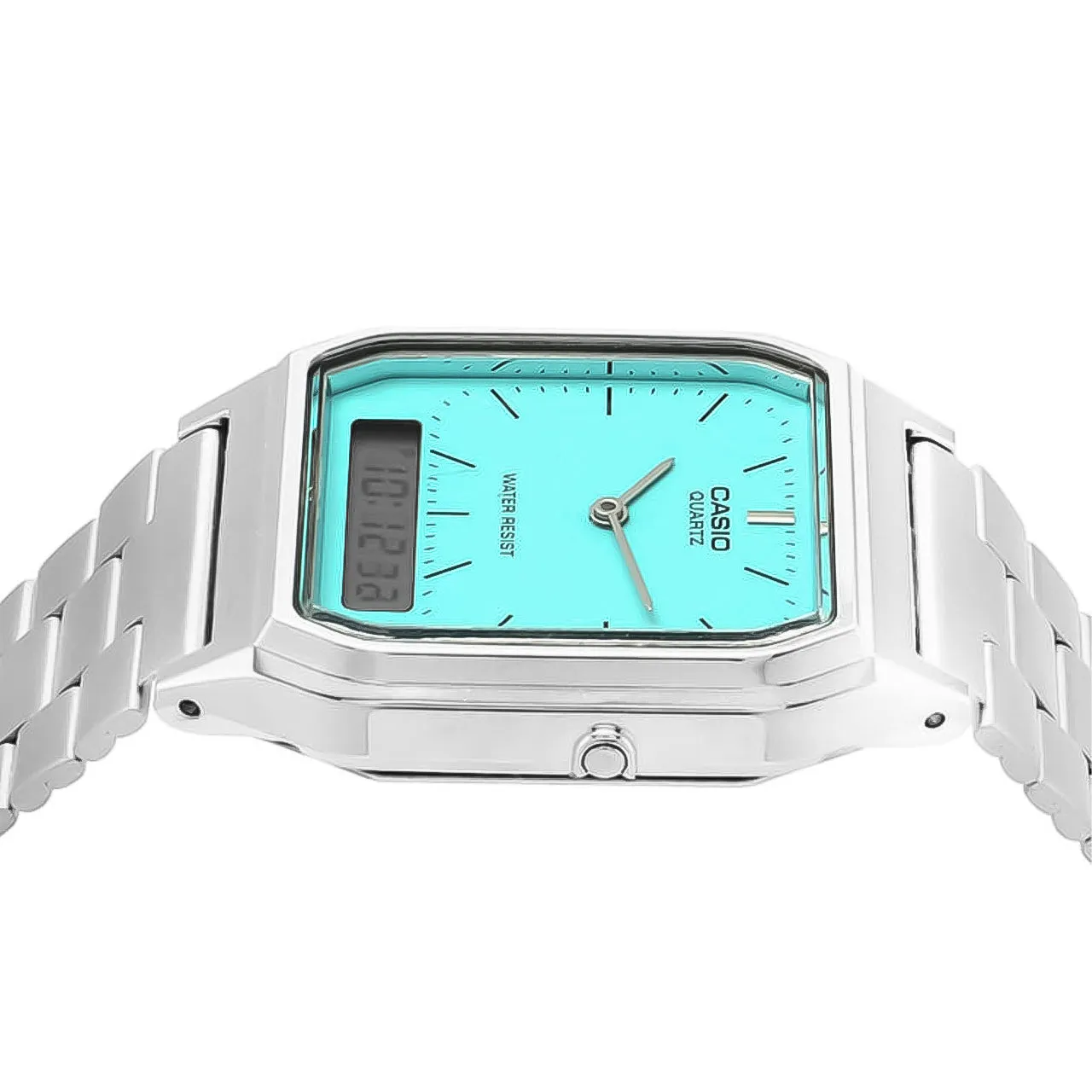 Casio Vintage Dual Sky Blue Dial Unisex Watch | AQ-230A-2A2MQYDF