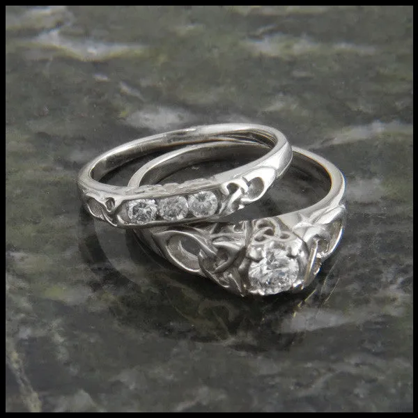 Cathedral Diamond Wedding Set