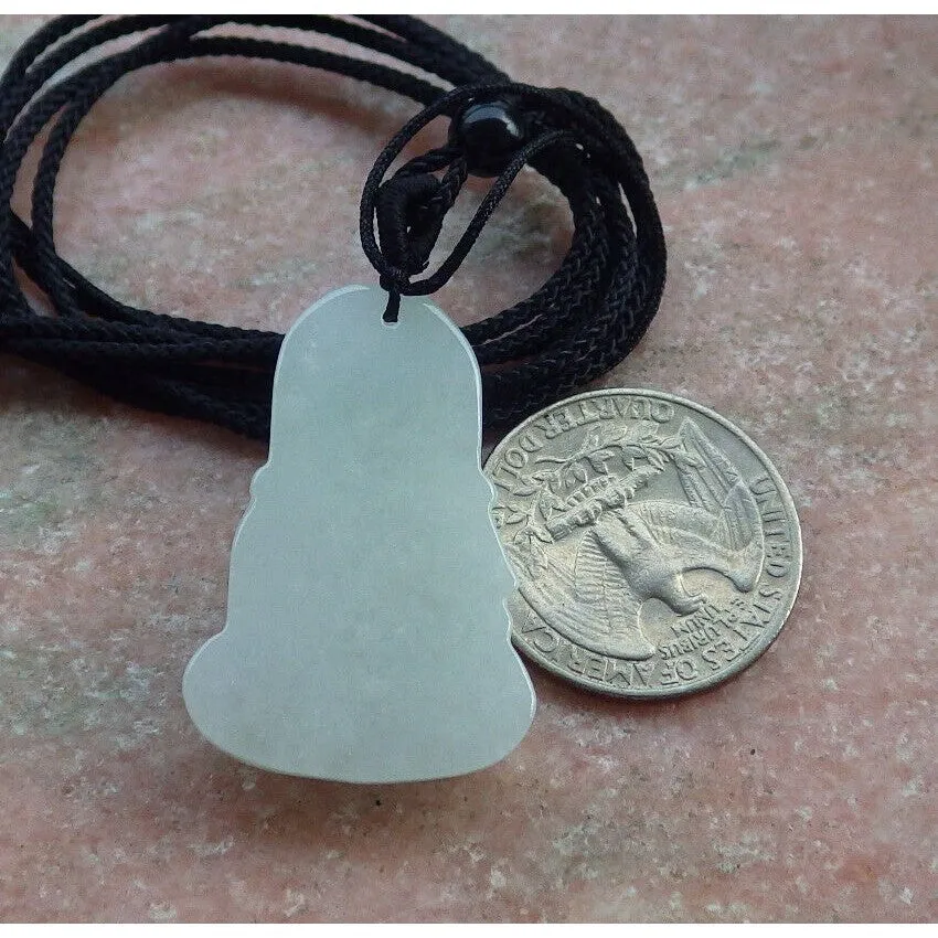 Certified White Burma Natural A Jade Jadeite Pendant Buddha God Necklace