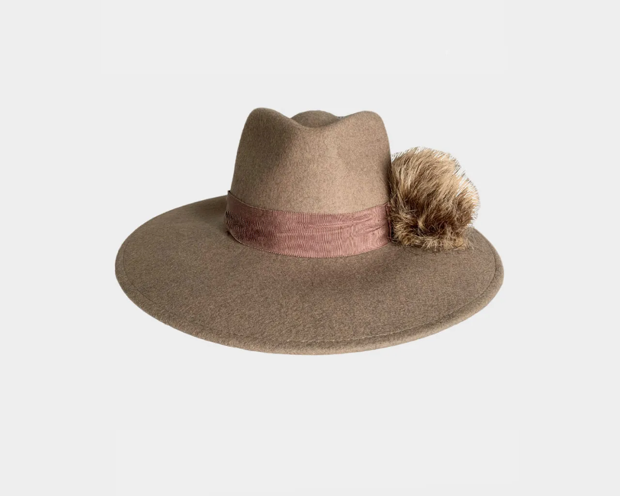 Chalet Brown Felt Panama Style Hat - The St. Moritz