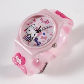 Children's silicone 3D strap wristwatch