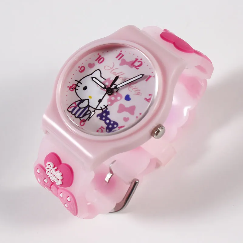 Children's silicone 3D strap wristwatch