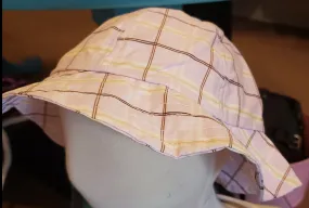 Child's Beach Hat - Purple Argyle