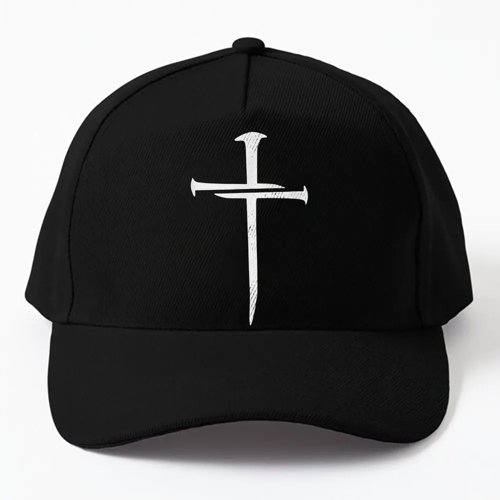 Christian Nail Cross Faith Distressed Religious Men Women Cap