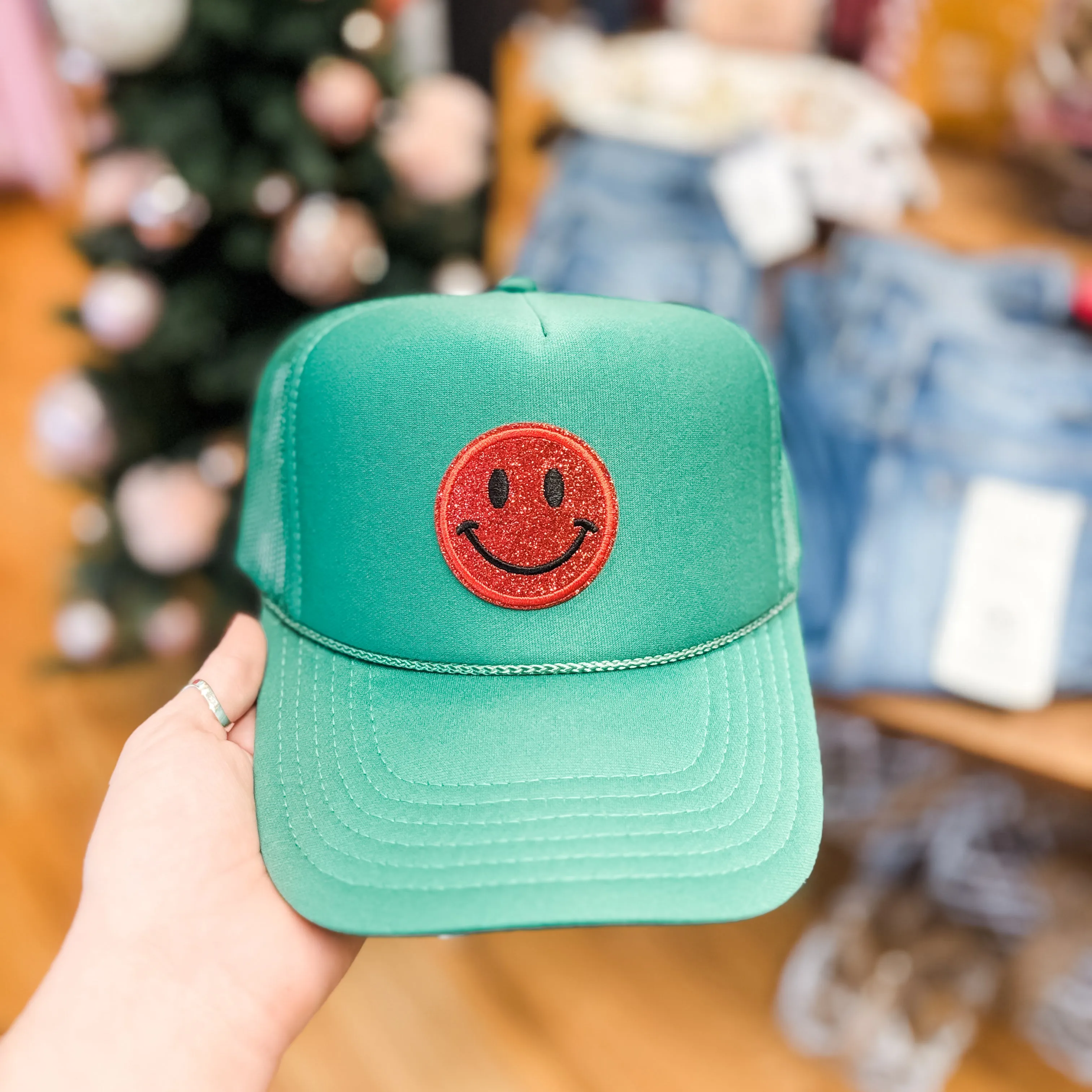 Christmas Smiley Trucker Hat