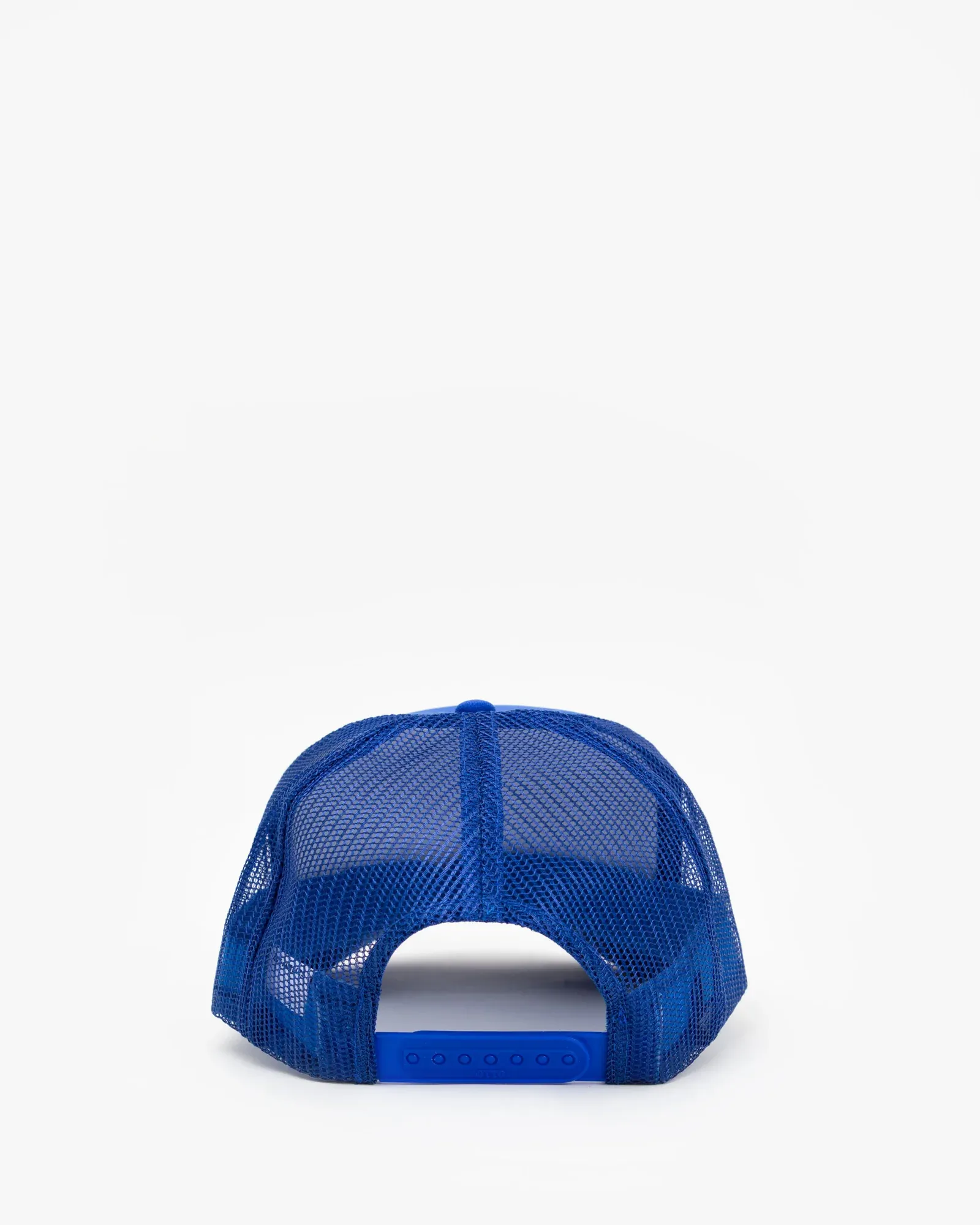 Clare V - Trucker Hat in Cobalt w/ Bright Poppy Lips