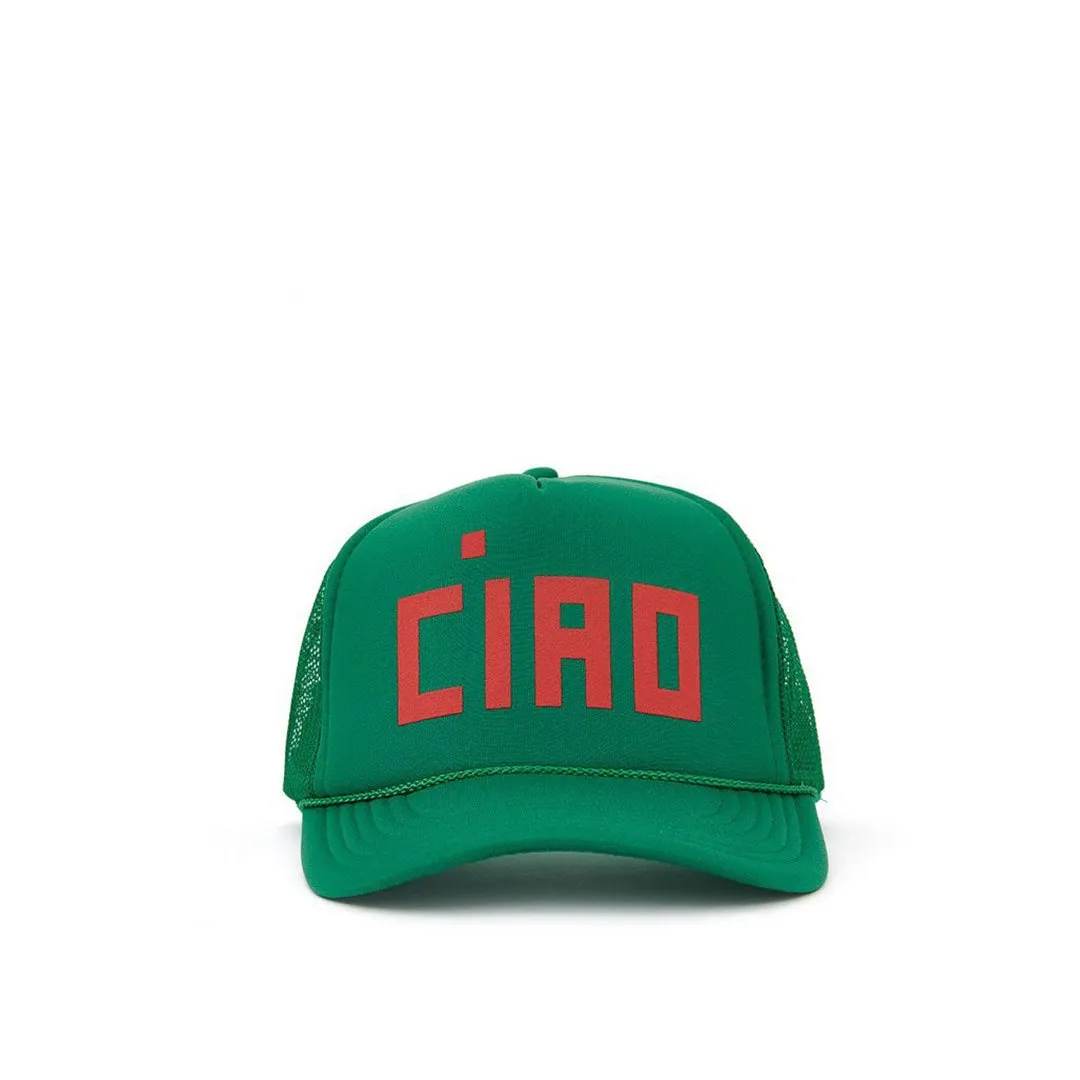 Clare V. - Trucker Hat in Green w/ Poppy Block Ciao